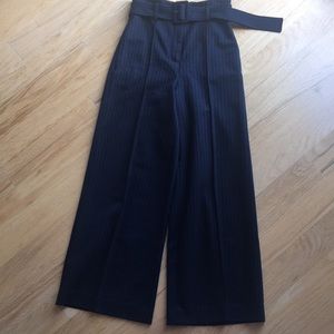 Theory stripe wide leg pants